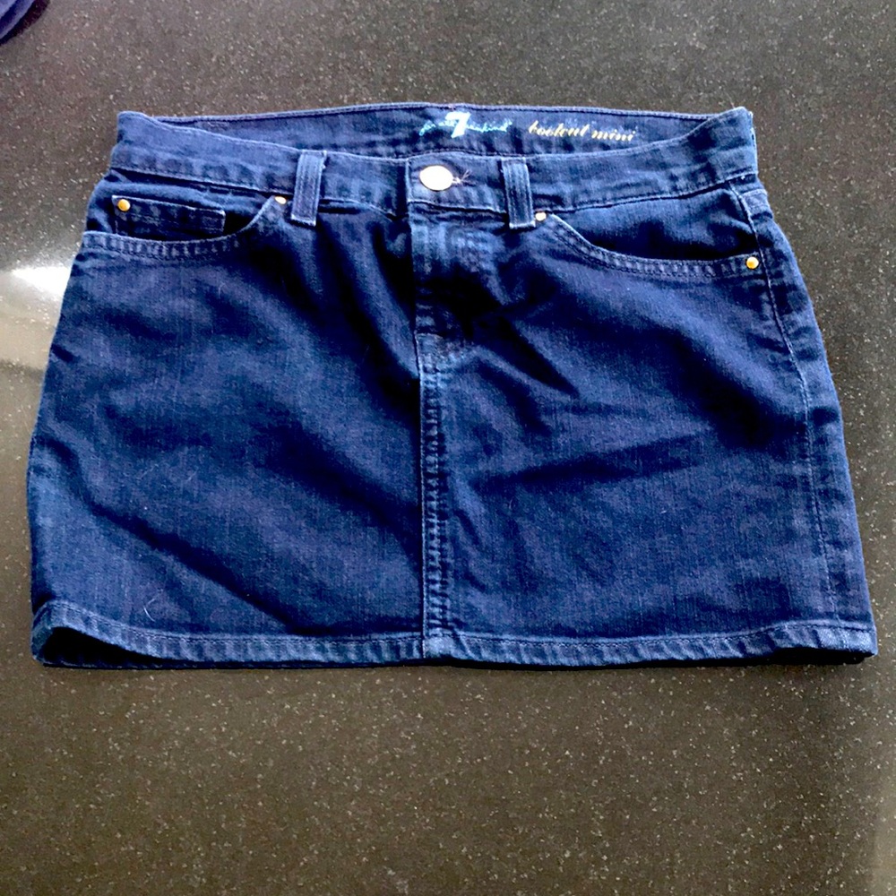 7 for all Mankind girls denim mini skirt